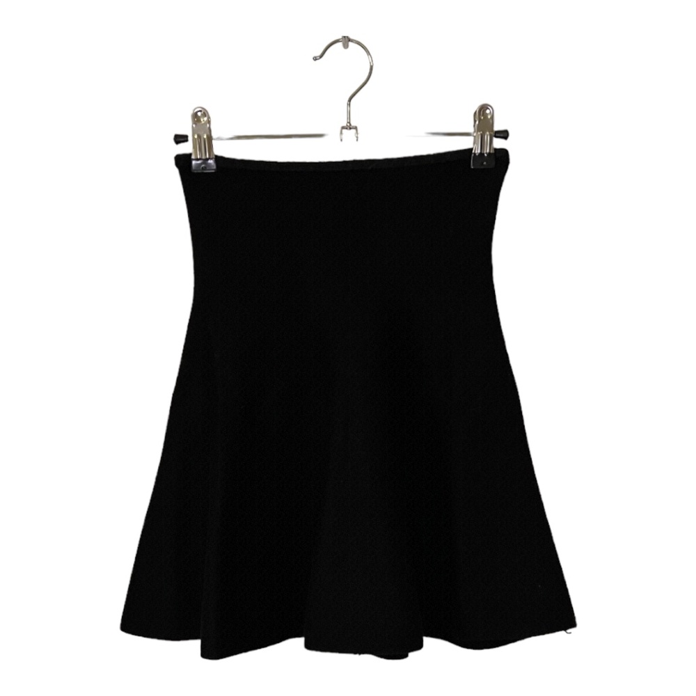 ZARA | Black High Waisted Knit Skater Skirt | Size: S